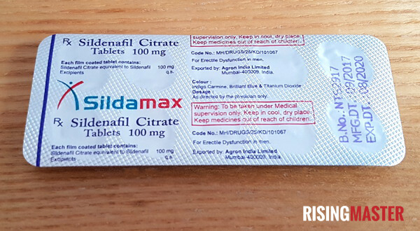 photo of a pack of sildamax tablets