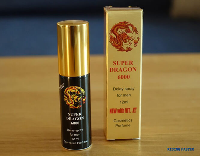 photo of the super dragon 6000 delay spray bottle and box